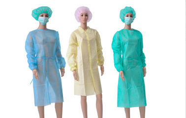 China Non Woven Anti - Blood PP Disposable Isolation Gowns Hospital Patient Gown supplier